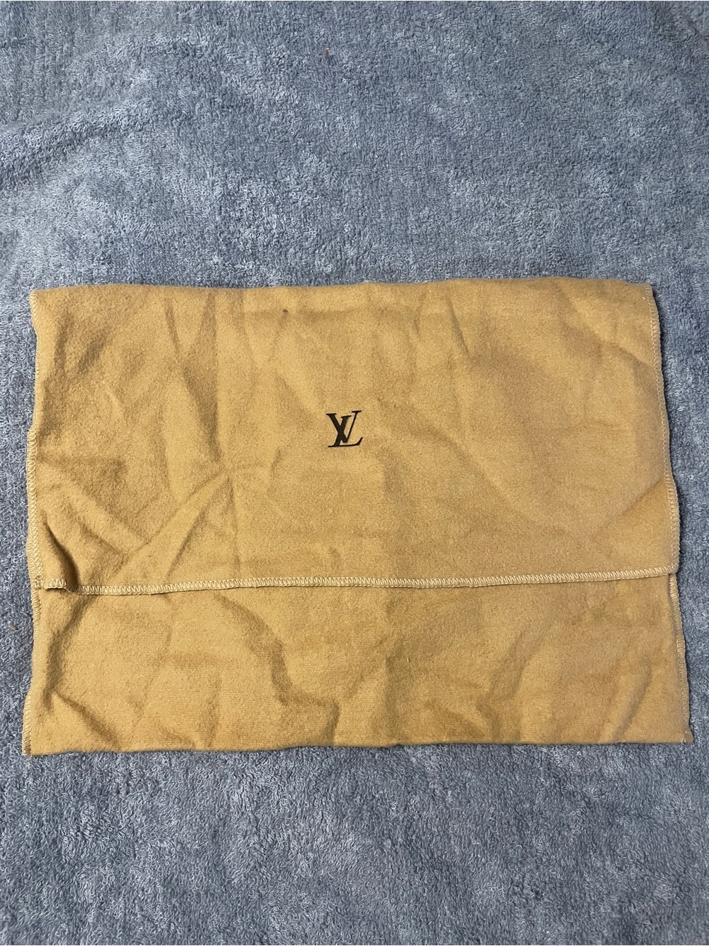 Louis Vuitton Tan Dust Bag with LV Logo vintage